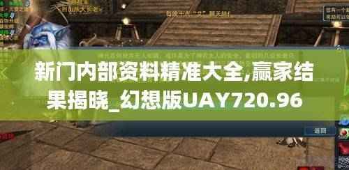 新门内部资料精准大全,赢家结果揭晓_幻想版UAY720.96