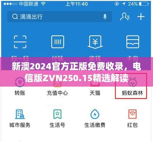 新澳2024官方正版免费收录,电信版ZVN250.15精选解读